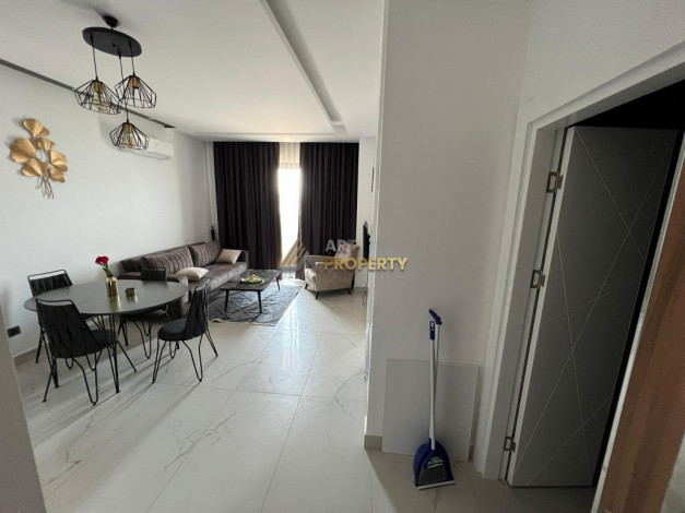 Меблированная квартира планировки 1+1, 55м2 с видом на море и крепость Алании, район Каргыджак - Ракурс 19