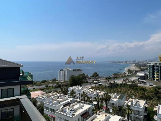 Меблированная квартира планировки 1+1, 55м2 с видом на море и крепость Алании, район Каргыджак - Ракурс 20