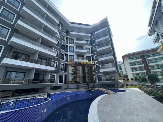 Меблированная квартира планировки 1+1, 55м2 с видом на море и крепость Алании, район Каргыджак - Ракурс 21