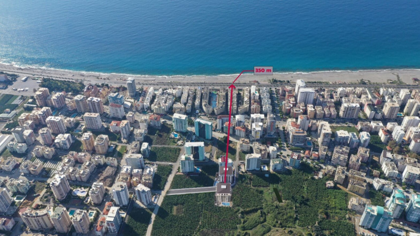 Квартира планировки 1+1, 52м2 с видом на историческое наследие, район Махмутлар - Ракурс 17