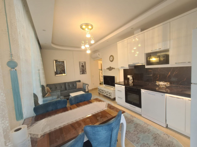 Меблированная квартира планировки 1+1, 70м2 в роскошном жилом комплексе, Махмутлар - Ракурс 3