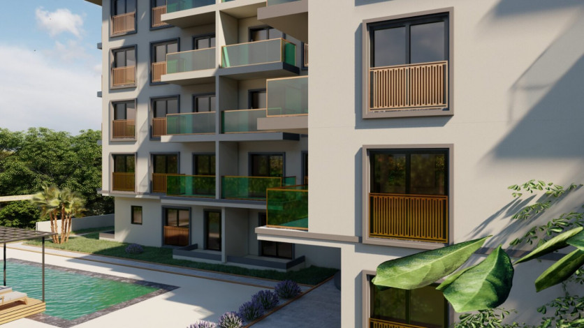 Новый проект на стадии строительства с квартирами 1+1, 2+1 в районе Паяллар - Ракурс 0