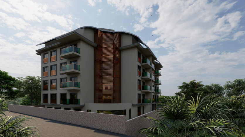 Новый проект на стадии строительства с квартирами 1+1, 2+1 в районе Паяллар - Ракурс 1