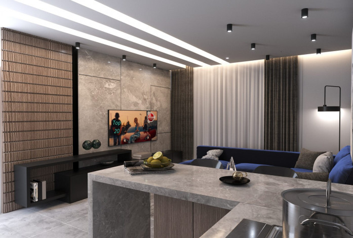 Новый проект на стадии строительства с квартирами 1+1, 2+1 в районе Паяллар - Ракурс 22