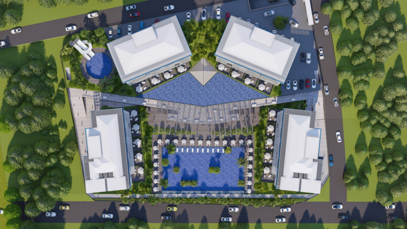 Шикарный инвестиционный проект с апартаментами 1+1, 2+1, 3+1, 4+1 и 5+1 в районе Окуджалар - Ракурс 5