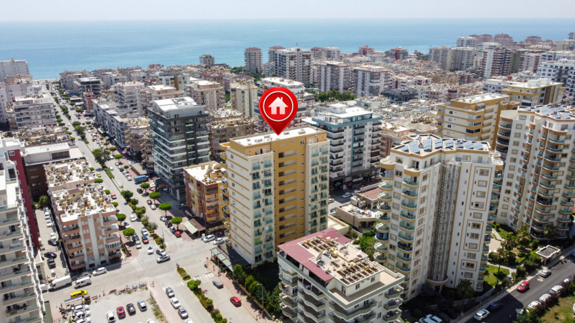 Меблированная квартира планировки 1+1, 60м2 в популярном жилом комплексе, Махмутлар - Ракурс 14