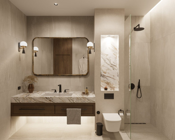 Элитный проект с апартаментами 1+1, 2+1, 4+1  на побережье Средиземного моря, район Авсаллар - Ракурс 6