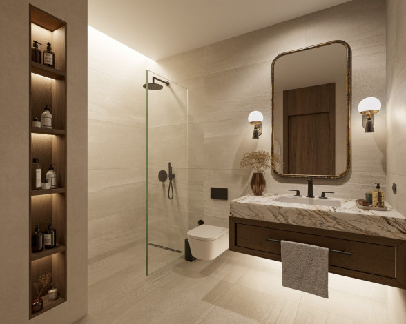 Элитный проект с апартаментами 1+1, 2+1, 4+1  на побережье Средиземного моря, район Авсаллар - Ракурс 7