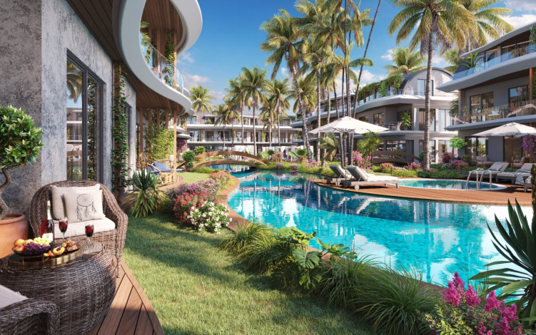 Элитный проект с апартаментами 1+1, 2+1, 4+1  на побережье Средиземного моря, район Авсаллар - Ракурс 22