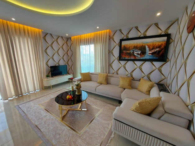 Меблированные апартаменты 1+1, 79м2 с видом на Средиземное море, район Каргыджак - Ракурс 4