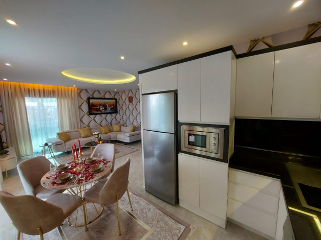 Меблированные апартаменты 1+1, 79м2 с видом на Средиземное море, район Каргыджак - Ракурс 5