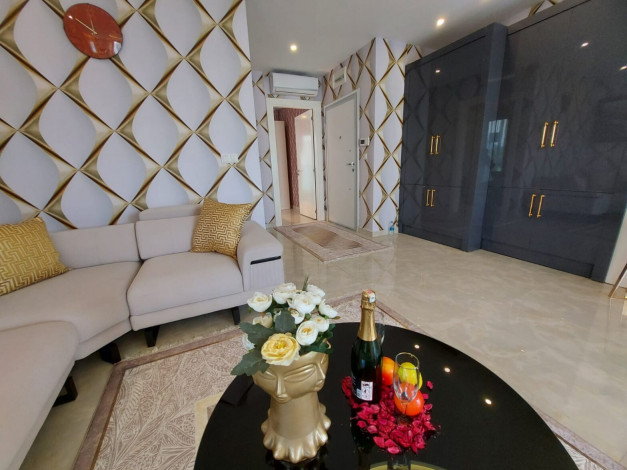 Меблированные апартаменты 1+1, 79м2 с видом на Средиземное море, район Каргыджак - Ракурс 18