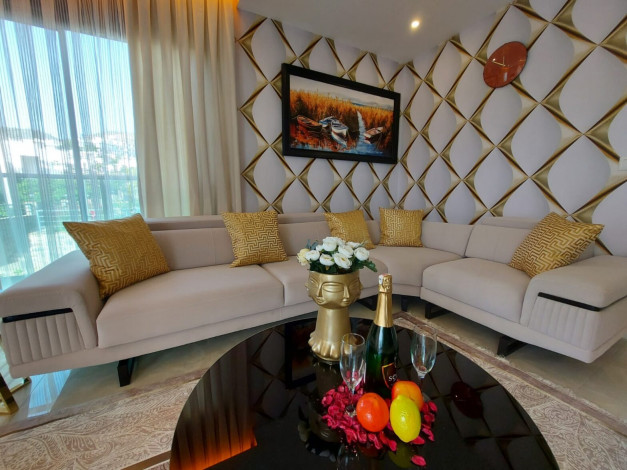 Меблированные апартаменты 1+1, 79м2 с видом на Средиземное море, район Каргыджак - Ракурс 28