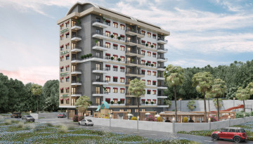 Новый проект с апартаментами планировки 1+1 и 5+1 в районе Авсаллар - Ракурс 1