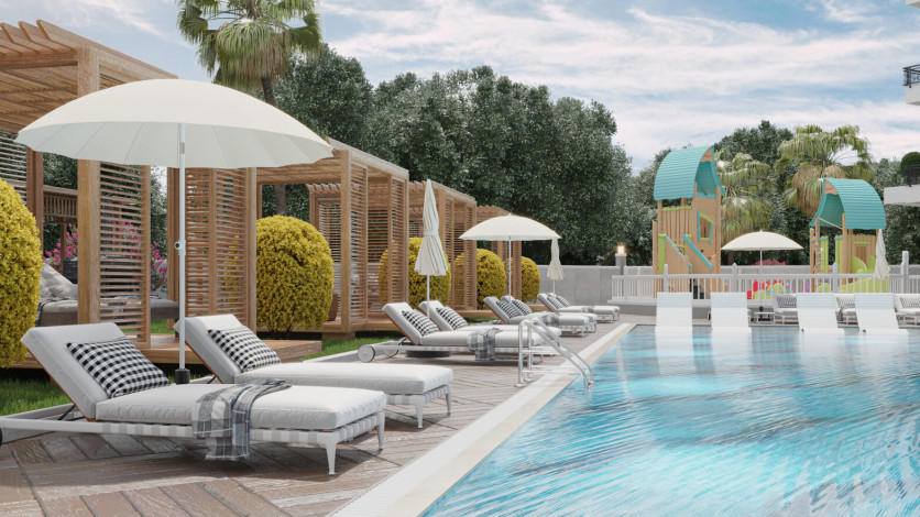 Новый проект с апартаментами планировки 1+1 и 5+1 в районе Авсаллар - Ракурс 10