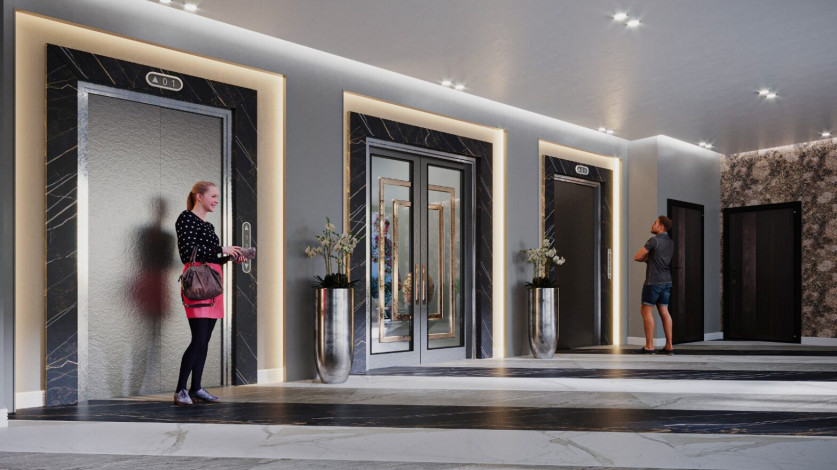 Квартира планировки 1+1, 43м2 в жилом комплексе на стадии строительства, район Авсаллар - Ракурс 25