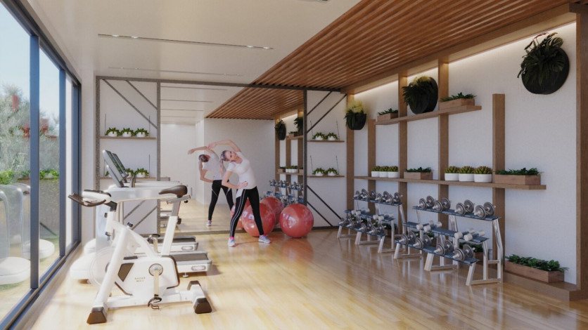 Квартира планировки 1+1, 43м2 в жилом комплексе на стадии строительства, район Авсаллар - Ракурс 26