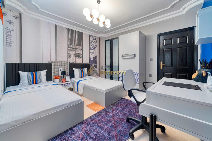 Шикарная квартира планировки 2+1, 120м2 с видом на Средиземное море, район Махмутлар - Ракурс 7