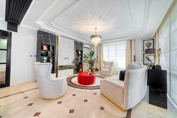 Шикарная квартира планировки 2+1, 120м2 с видом на Средиземное море, район Махмутлар - Ракурс 14