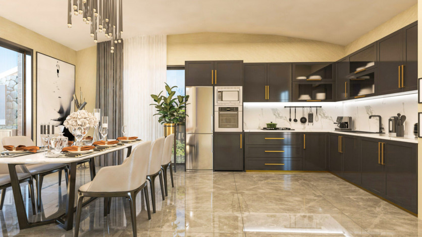 Проект шикарных вилл на стадии строительства в районе Тепе - Ракурс 24