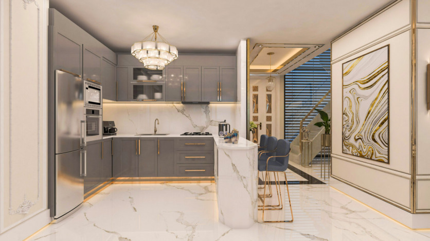 Проект шикарных вилл на стадии строительства в районе Тепе - Ракурс 25