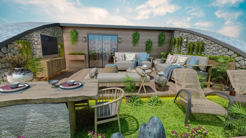 Проект шикарных вилл на стадии строительства в районе Тепе - Ракурс 32