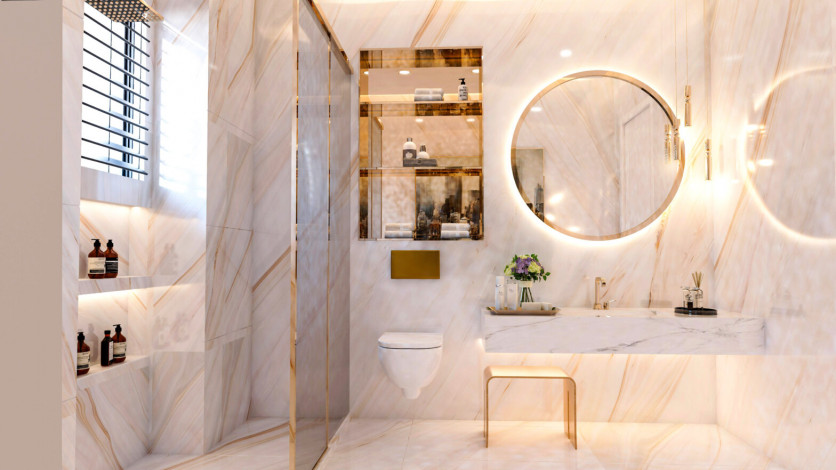 Проект шикарных вилл на стадии строительства в районе Тепе - Ракурс 34