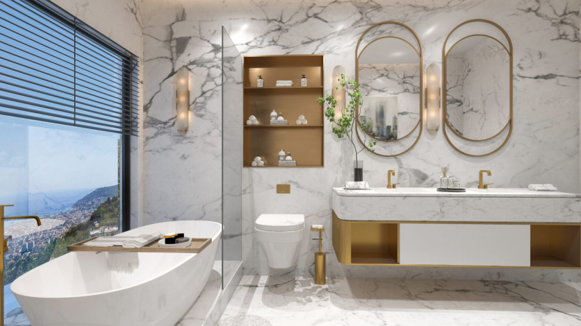 Проект шикарных вилл на стадии строительства в районе Тепе - Ракурс 38