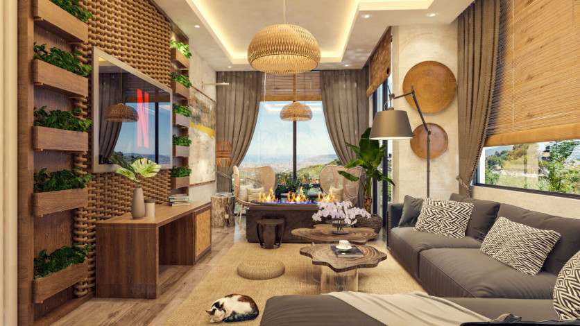 Проект шикарных вилл на стадии строительства в районе Тепе - Ракурс 42