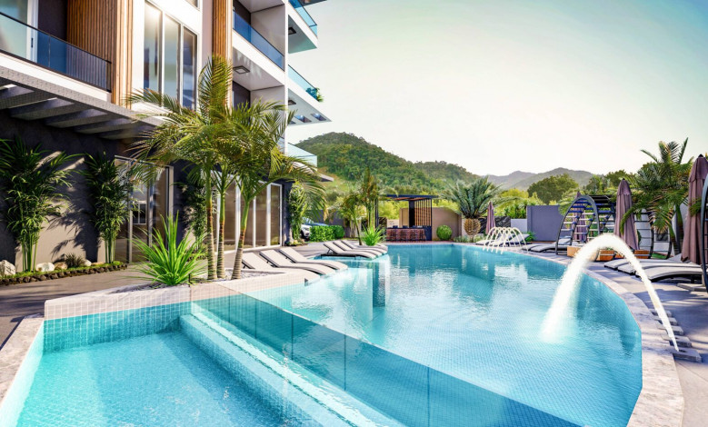 Новый инвестиционный проект с апартаментами 1+1 и 2+1 в районе Махмутлар - Ракурс 9