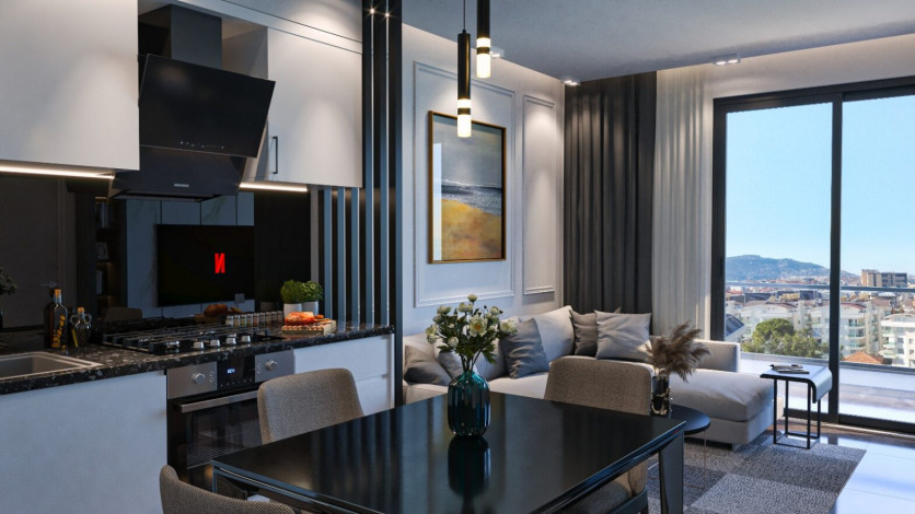 Новый инвестиционный проект с апартаментами 1+1 и 2+1 в районе Оба - Ракурс 14