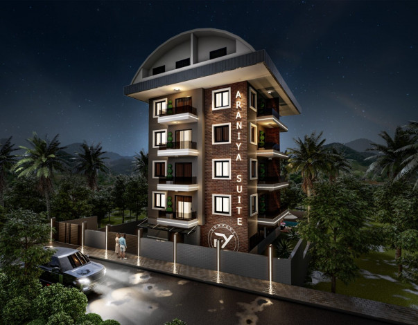 Новый проект на стадии строительства с апартаментами 1+1 и 2+1 в районе Оба - Ракурс 7