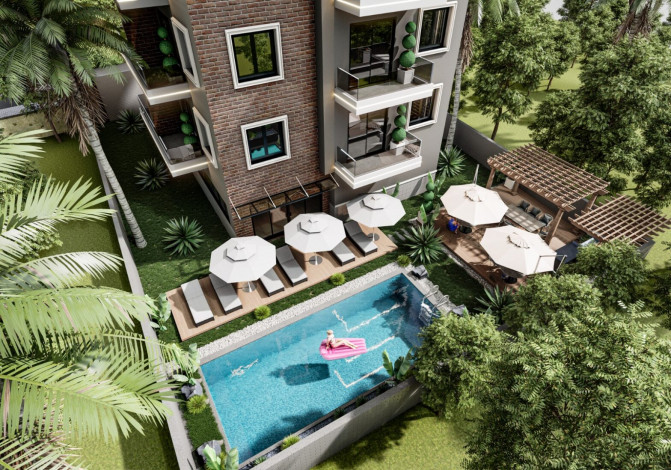 Новый проект на стадии строительства с апартаментами 1+1 и 2+1 в районе Оба - Ракурс 8