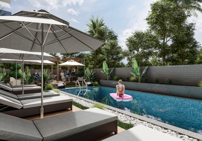 Новый проект на стадии строительства с апартаментами 1+1 и 2+1 в районе Оба - Ракурс 10