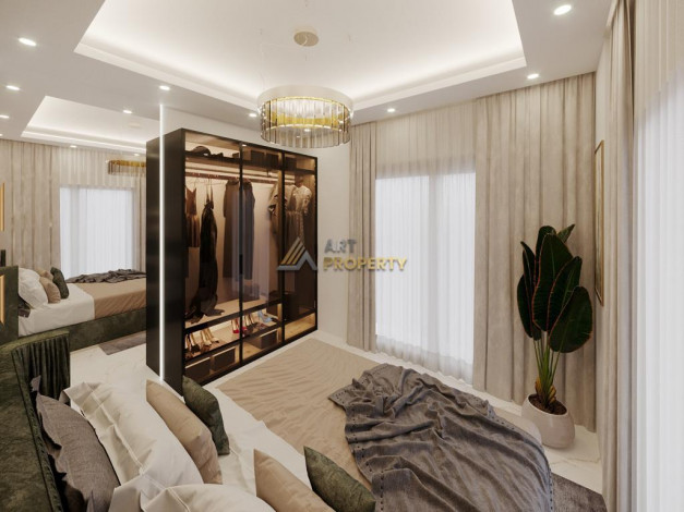 Новый проект на стадии строительства с апартаментами 1+1 и 2+1 в районе Оба - Ракурс 15