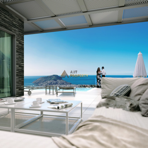 Новый проект шикарных вилл 4+1 и 7+1 в центральной части города Аланья - Ракурс 13