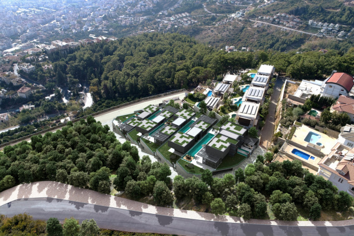 Новый проект шикарных вилл 4+1 и 7+1 в центральной части города Аланья - Ракурс 15