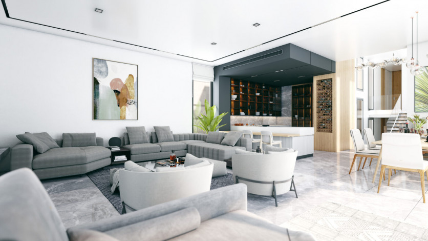 Новый проект шикарных вилл 4+1 и 7+1 в центральной части города Аланья - Ракурс 23