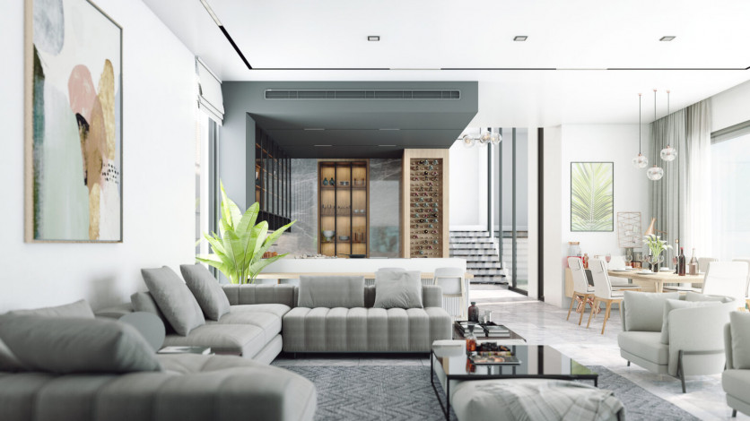 Новый проект шикарных вилл 4+1 и 7+1 в центральной части города Аланья - Ракурс 25