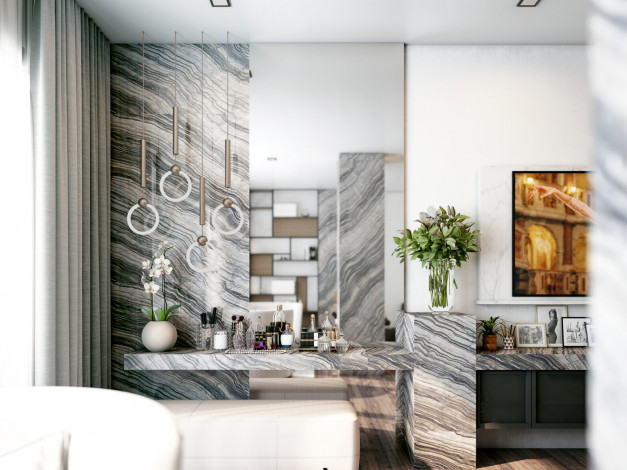 Новый проект шикарных вилл 4+1 и 7+1 в центральной части города Аланья - Ракурс 35