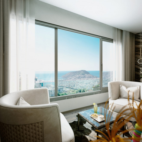 Новый проект шикарных вилл 4+1 и 7+1 в центральной части города Аланья - Ракурс 37