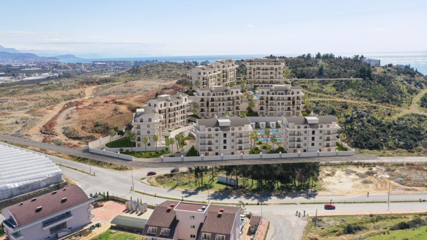 Грандиозный проект с собственным пляжем в районе Тюрклер - Ракурс 2