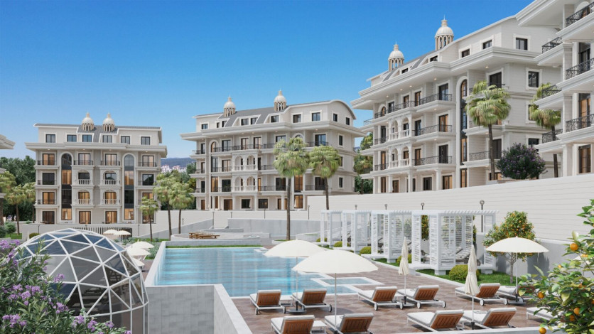 Грандиозный проект с собственным пляжем в районе Тюрклер - Ракурс 8