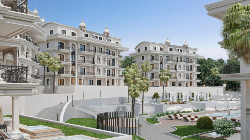 Грандиозный проект с собственным пляжем в районе Тюрклер - Ракурс 10