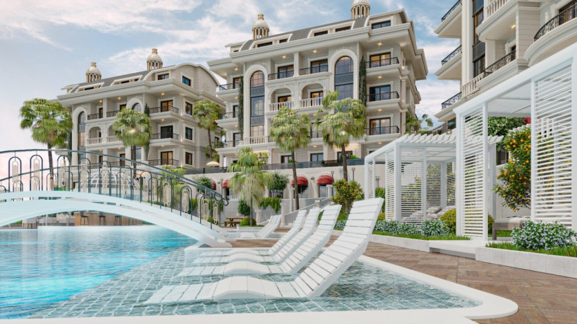 Грандиозный проект с собственным пляжем в районе Тюрклер - Ракурс 12