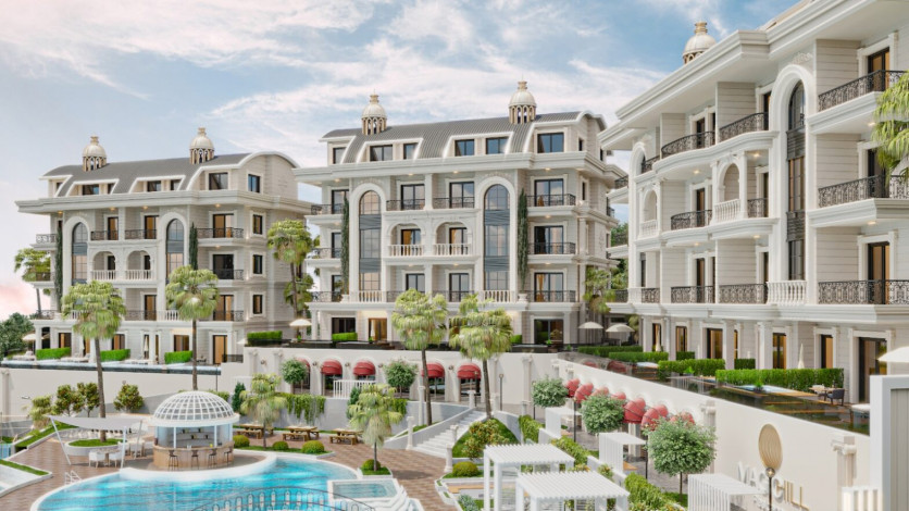 Грандиозный проект с собственным пляжем в районе Тюрклер - Ракурс 13