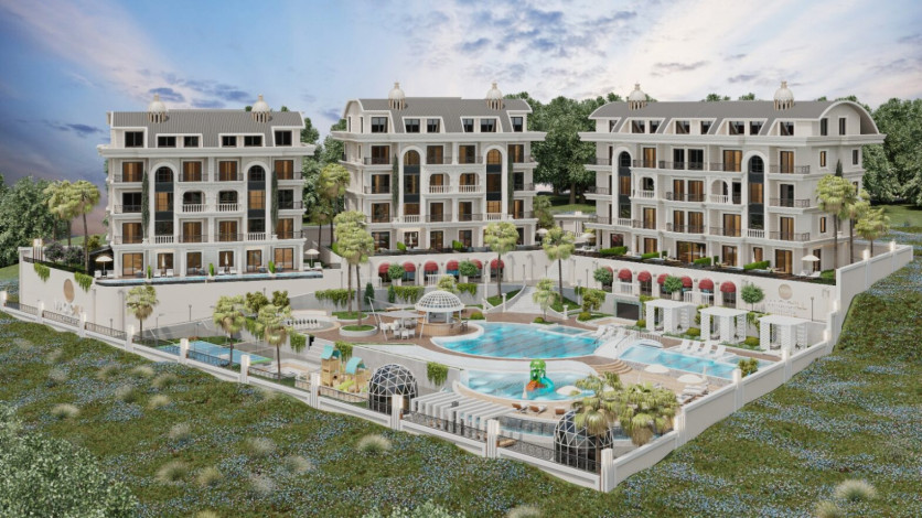 Грандиозный проект с собственным пляжем в районе Тюрклер - Ракурс 14