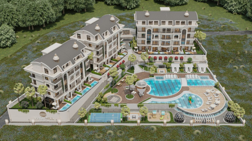 Грандиозный проект с собственным пляжем в районе Тюрклер - Ракурс 15