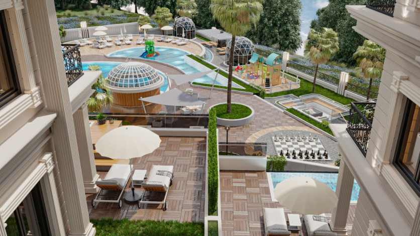 Грандиозный проект с собственным пляжем в районе Тюрклер - Ракурс 19