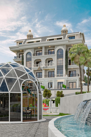 Грандиозный проект с собственным пляжем в районе Тюрклер - Ракурс 21